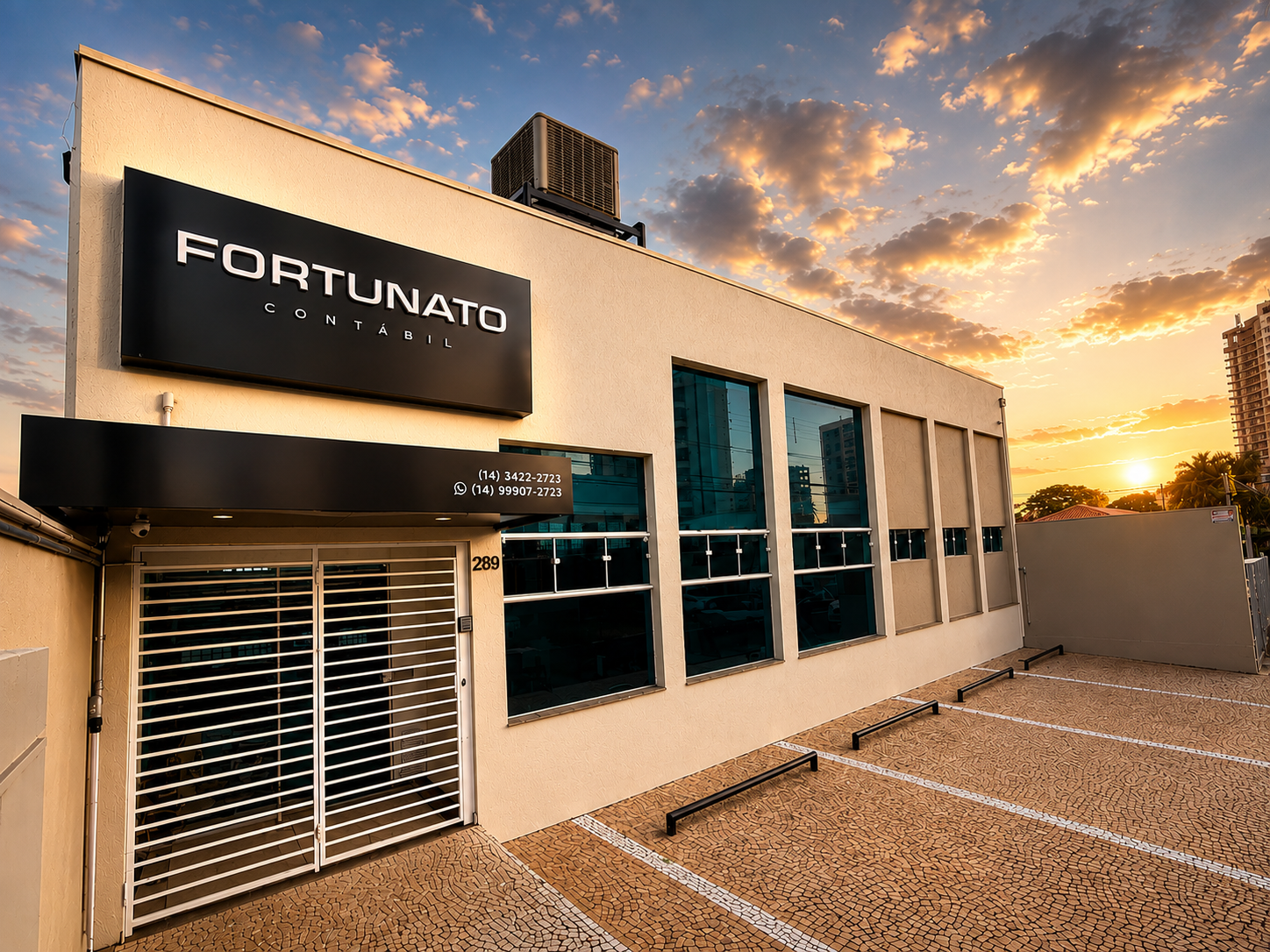 Fachada do escritório da Fortunato Contábil — R. Pres. Vargas, 289, Marília-SP